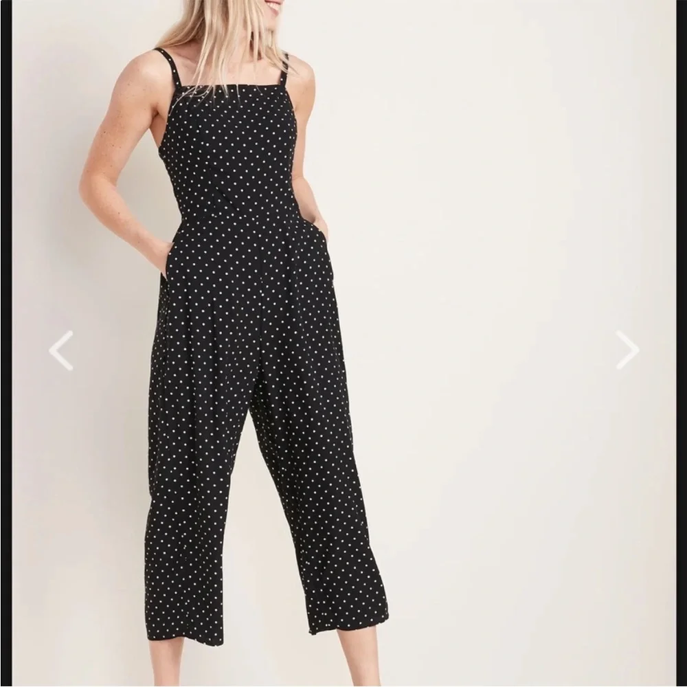 Polka dot square neck Jumpsuit - Picture 4 of 8
